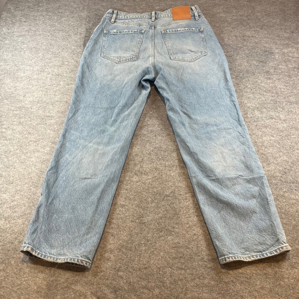 Express Womens Straight Ankle High Rise Light Wash Denim Jeans 8R Sustainable